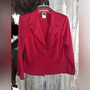Wrapper size 13 red short suit jacket made in USA with button front
